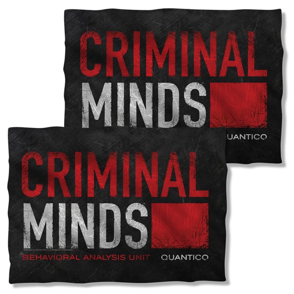 Cbs1488fb-plo1-0 Criminal Minds-logo - Front & Back Print - Pillow Case, White - 20 X 28 In.