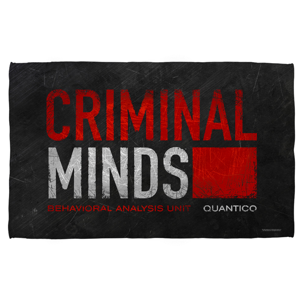 Cbs1488-btw1-27x52 Criminal Minds-logo - Bath Towel, White - Bath 27 X 52 In.