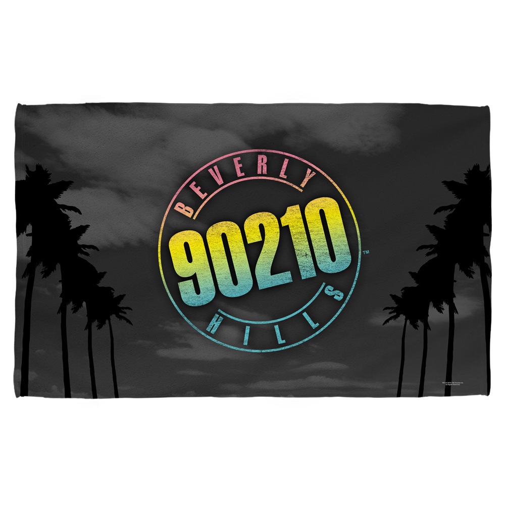 Cbs1499-btw1-27x52 Beverly Hills 90210-palms Logo - Bath Towel, White - Bath 27 X 52 In.