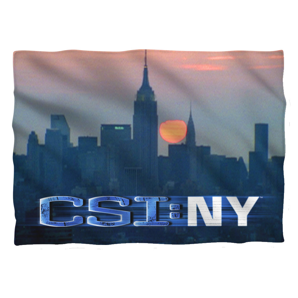 Cbs1496-plo1-0 Csi New York-city Logo - Pillow Case, White - 20 X 28 In.