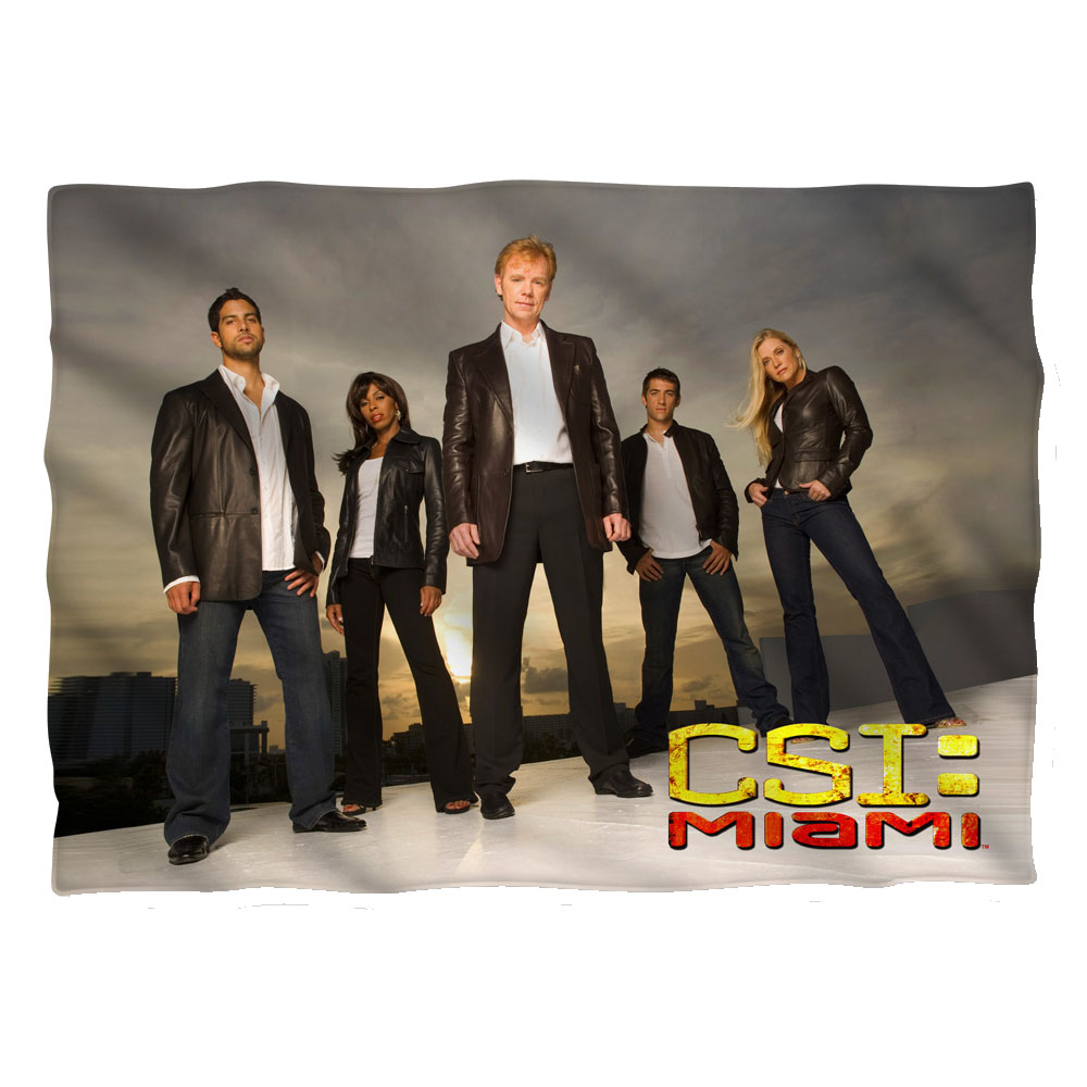 Cbs1497-plo1-0 Csi Miami-cast - Pillow Case, White - 20 X 28 In.