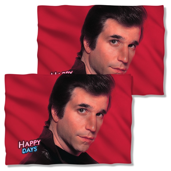 Cbs1494fb-plo1-0 Happy Days-red Fonz - Front & Back Print - Pillow Case, White - 20 X 28 In.