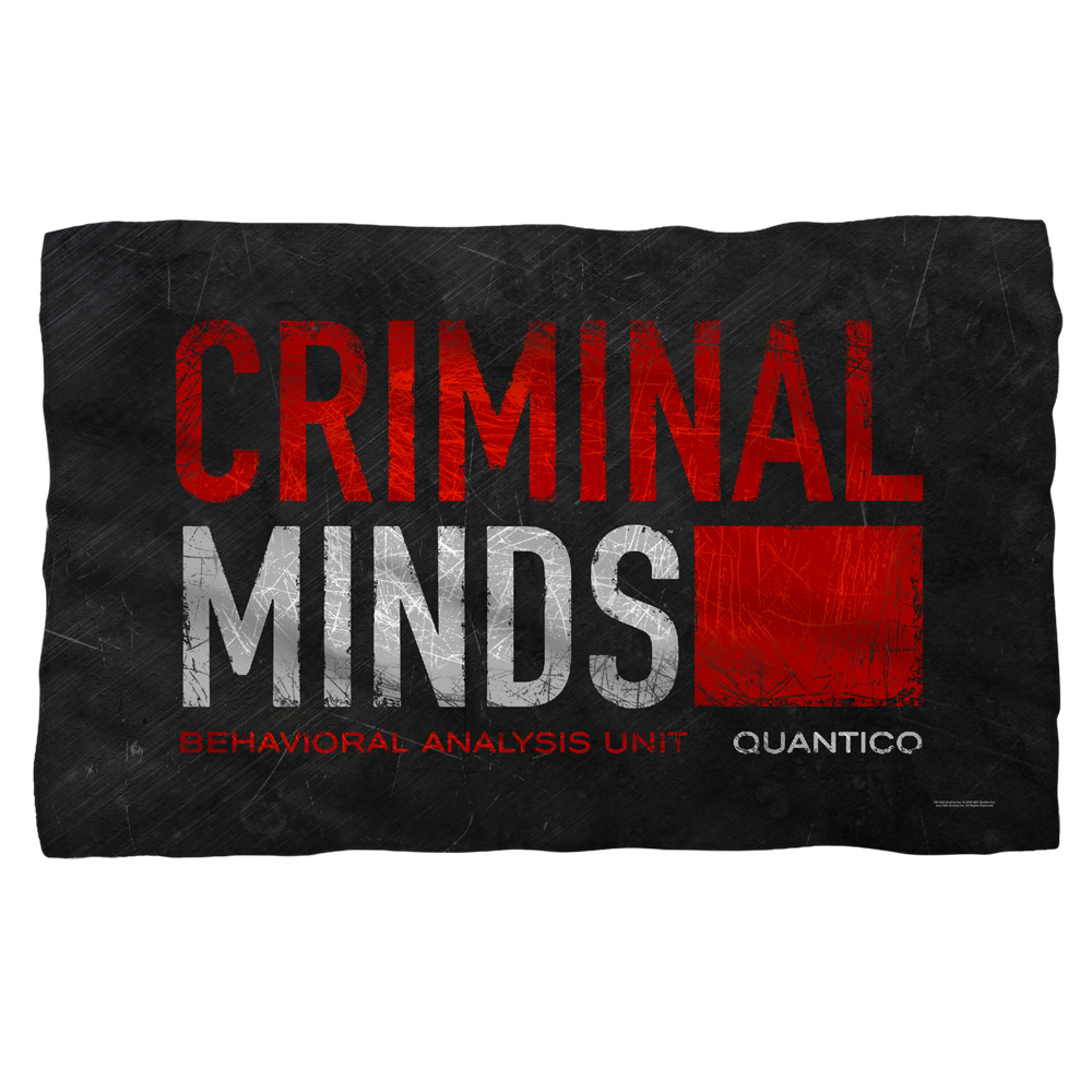Cbs1488-bkt1-0 Criminal Minds-logo - Fleece Blanket, White - 36 X 58 In.