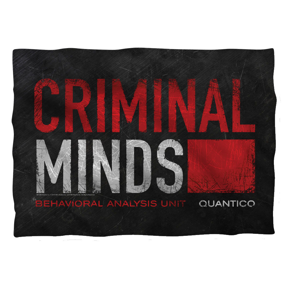 Cbs1488-plo1-0 Criminal Minds-logo - Pillow Case, White - 20 X 28 In.