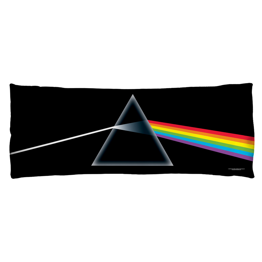Perry161-plo7-18x54 Pink Floyd & Dark Side Of The Moon Microfiber Body Pillow, White - 18 X 54 In.
