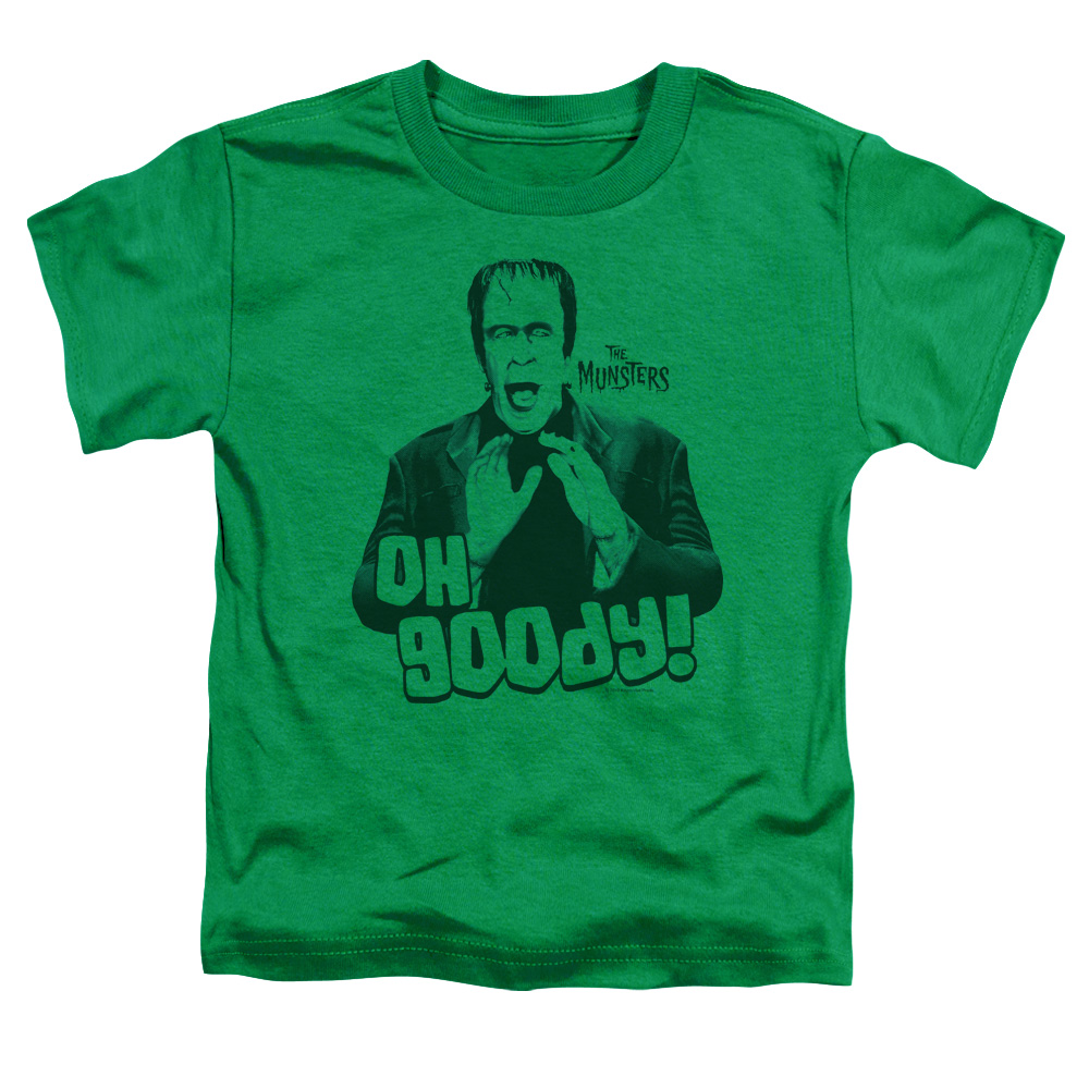 The Munsters & Oh Goody Toddler Short Sleeve Tee Shirt - Kelly Green, Small 2t