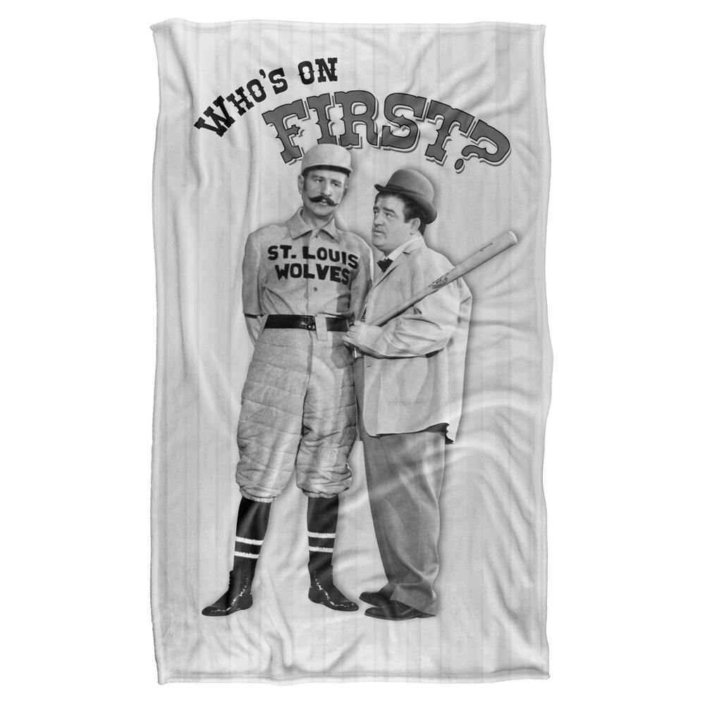 36 X 58 In. Abbott & Costello-first Silky Touch Blanket, White