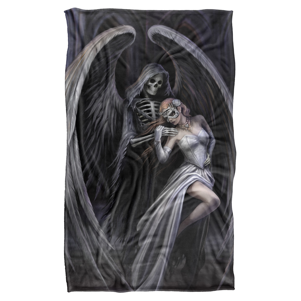 36 X 58 In. Anne Stokes & Dance With Death Silky Touch Blanket, White