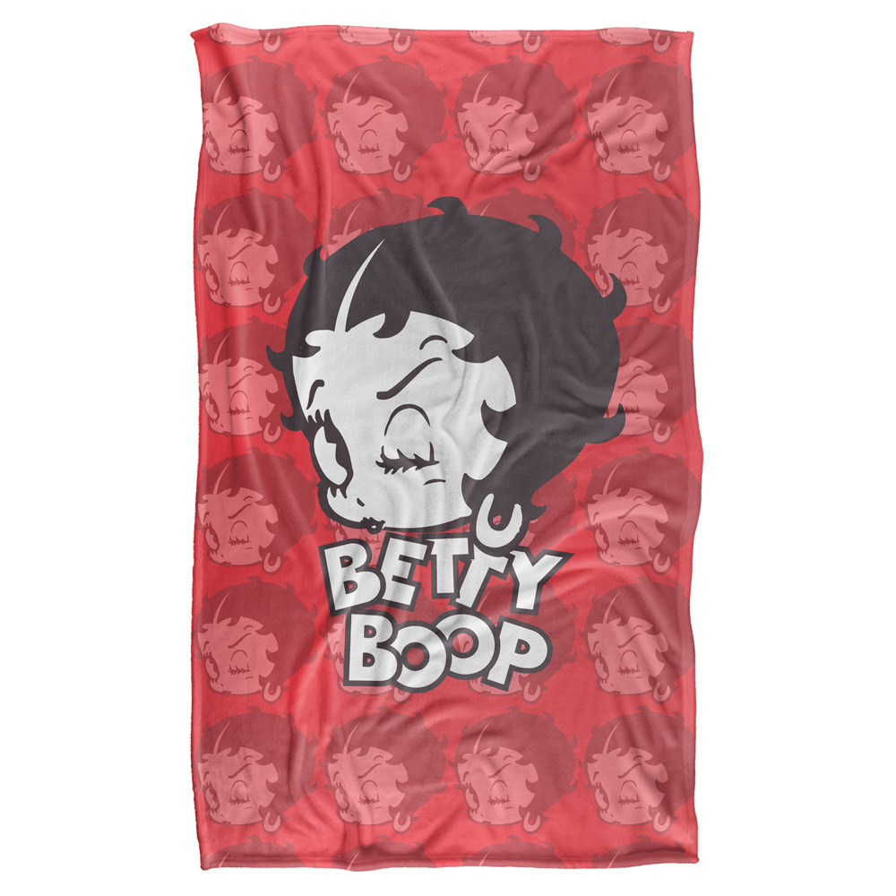 36 X 58 In. Betty Boop & Forty Winks Silky Touch Blanket, White