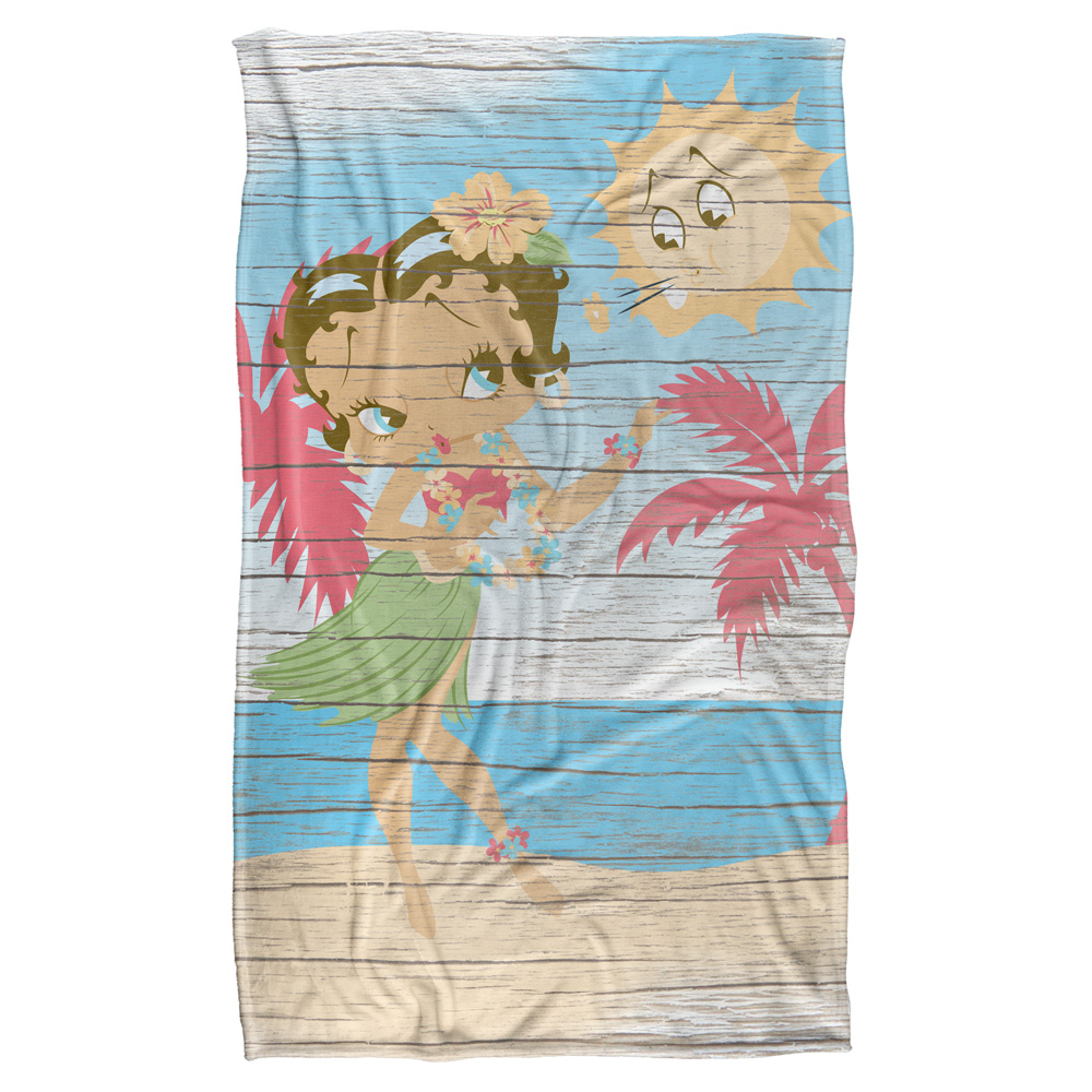 36 X 58 In. Betty Boop & Hula Boop Silky Touch Blanket, White