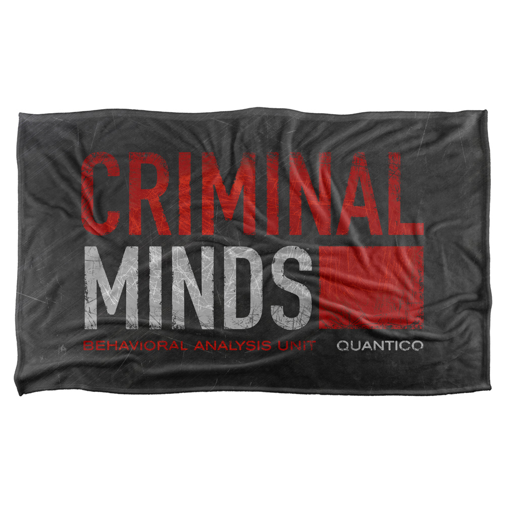 Cbs1488-bkt3-36x58 36 X 58 In. Criminal Minds & Logo Silky Touch Blanket, White