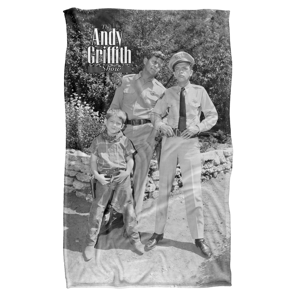 Cbs1502-bkt3-36x58 36 X 58 In. Andy Griffith & Lawmen Silky Touch Blanket, White