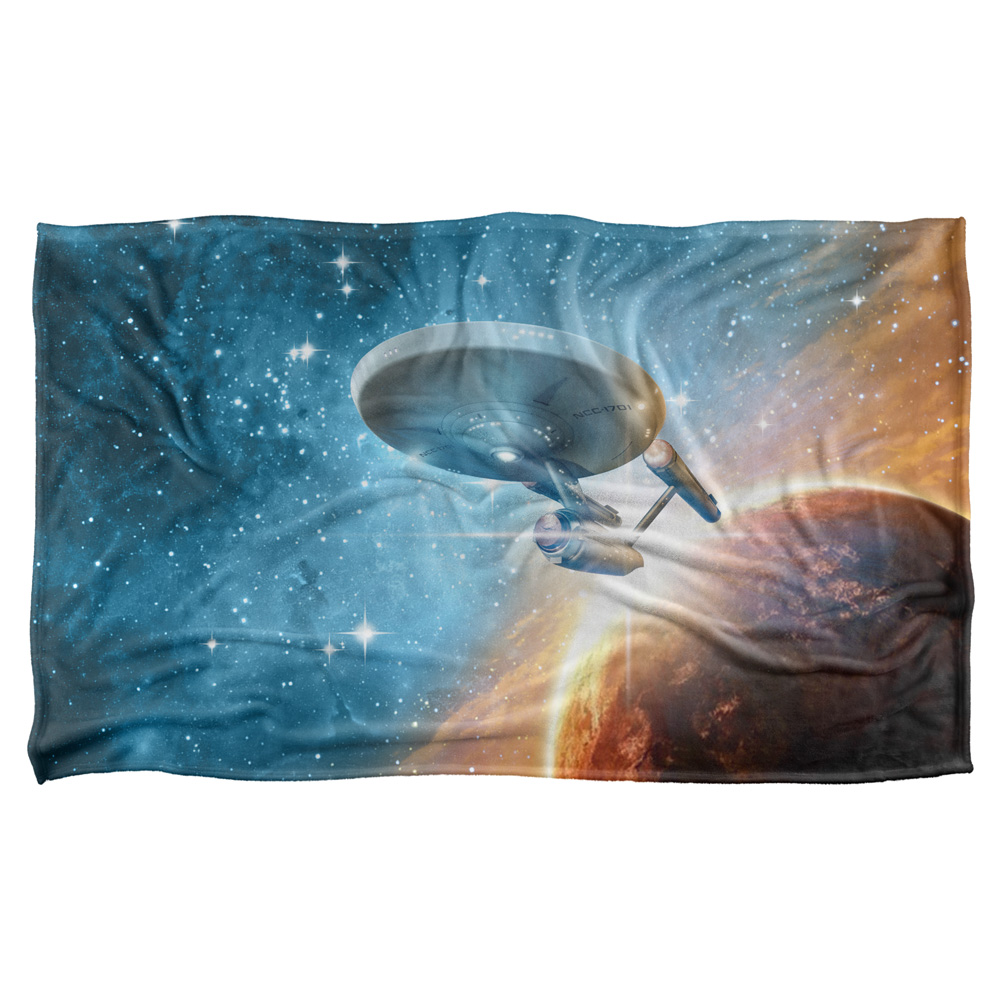 Cbs1543-bkt3-36x58 36 X 58 In. Star Trek & Final Frontier Silky Touch Blanket, White
