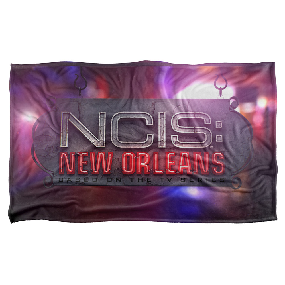 Cbs1574-bkt3-36x58 36 X 58 In. Ncis New Orleans & Neon Sign Silky Touch Blanket, White