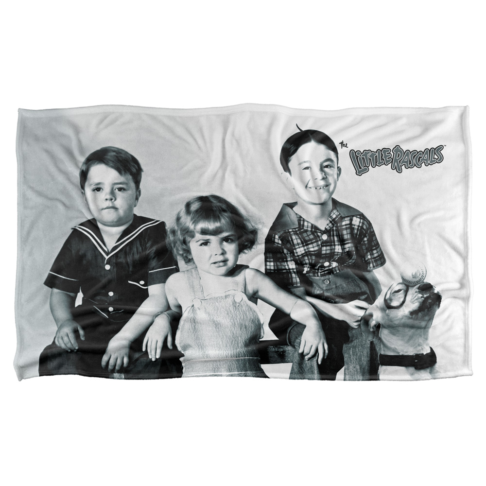 Cbs1706-bkt3-36x58 36 X 58 In. Little Rascals & The Gang Silky Touch Blanket, White