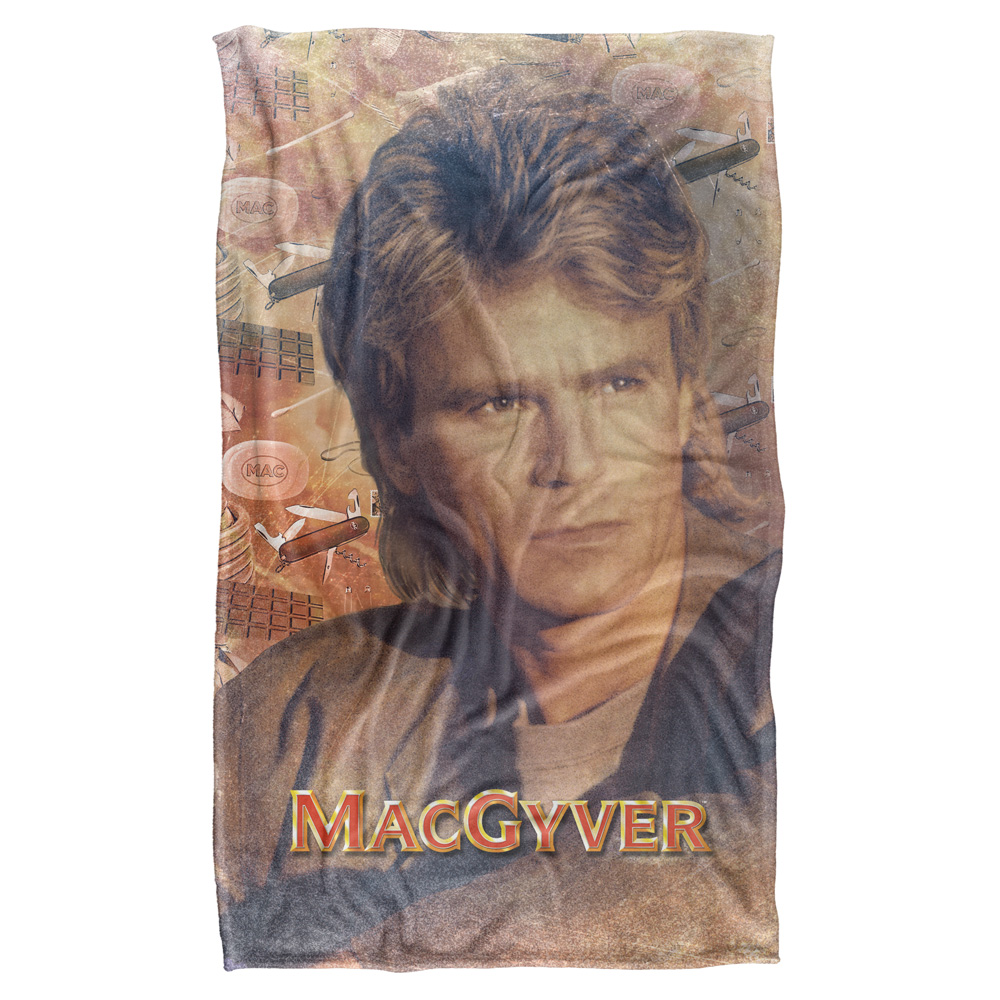 Cbs1715-bkt3-36x58 36 X 58 In. Macgyver & Tools Of The Trade Silky Touch Blanket, White