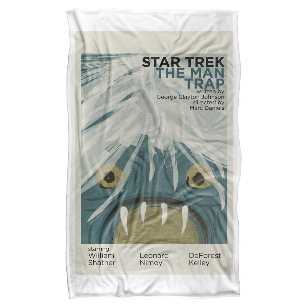 Cbs1938-bkt3-36x58 36 X 58 In. Star Trek & Tos Episode 1 Silky Touch Blanket, White