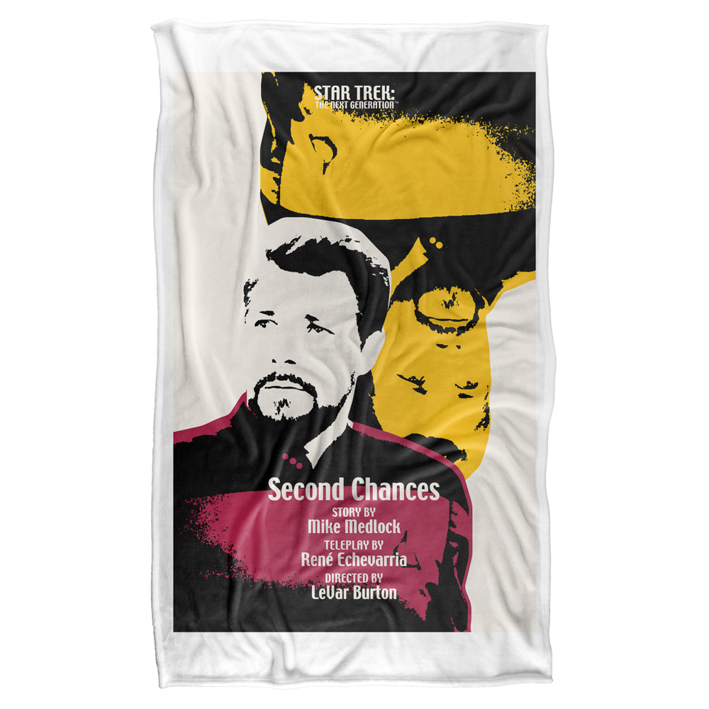 Cbs2165-bkt3-36x58 36 X 58 In. Star Trek & Tng Season 6 Episode 24 Silky Touch Blanket, White