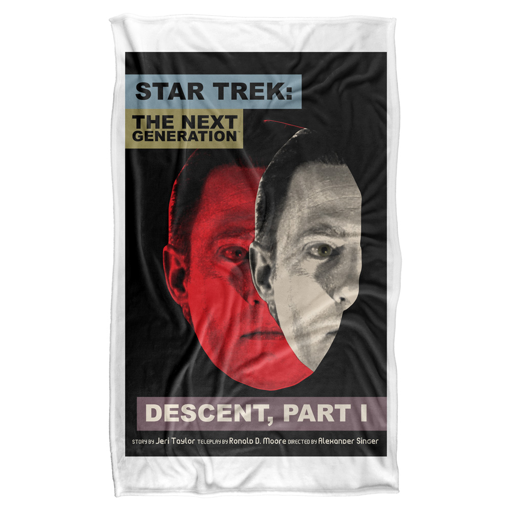 Cbs2167-bkt3-36x58 36 X 58 In. Star Trek & Tng Season 6 Episode 26 Silky Touch Blanket, White