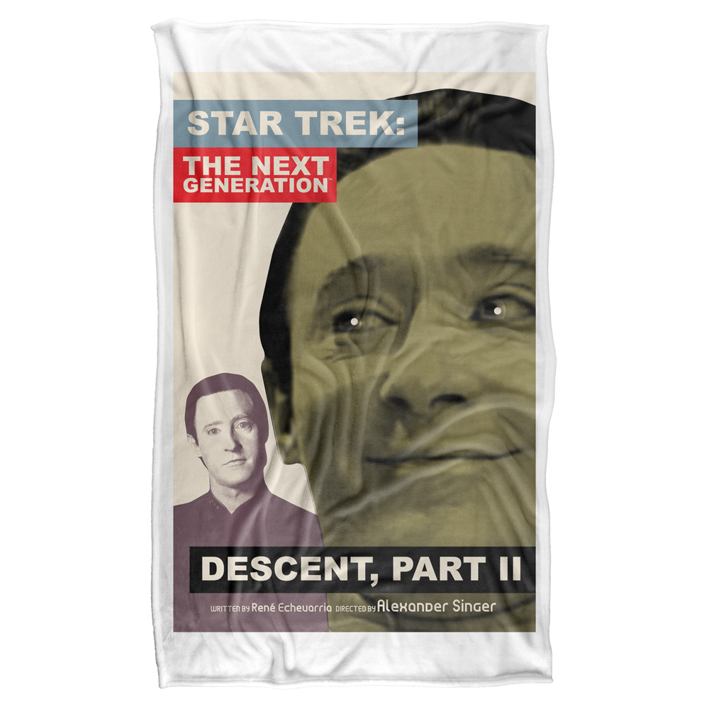 Cbs2168-bkt3-36x58 36 X 58 In. Star Trek & Tng Season 7 Episode 1 Silky Touch Blanket, White