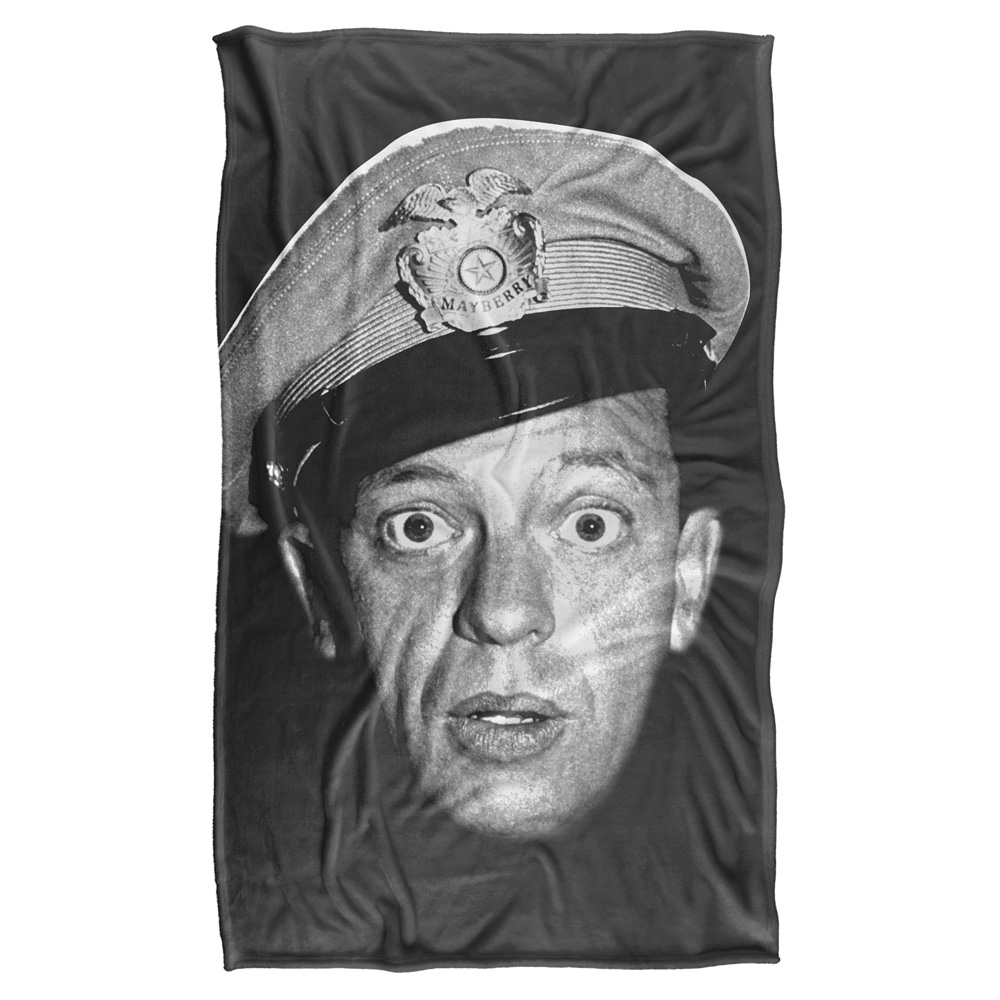 Cbs2201-bkt3-36x58 36 X 58 In. Andy Griffith Show & Barney Head Silky Touch Blanket, White