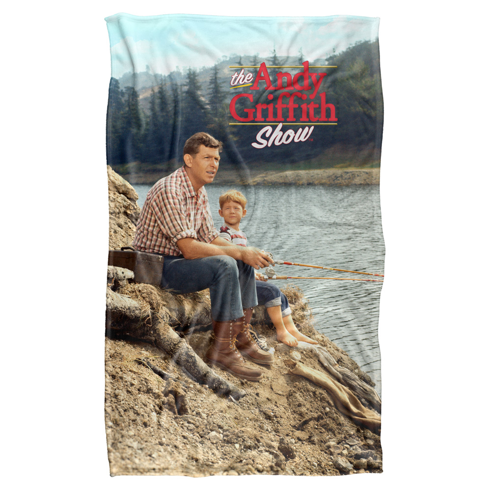 Cbs2394-bkt3-36x58 36 X 58 In. Andy Griffith & Fishing Hole Silky Touch Blanket, White
