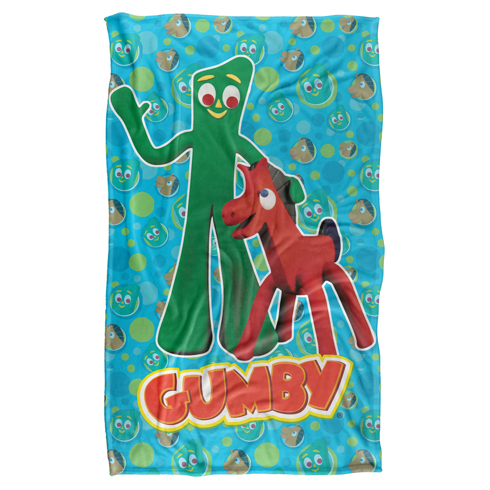 36 X 58 In. Gumby & Best Friends Silky Touch Blanket, White