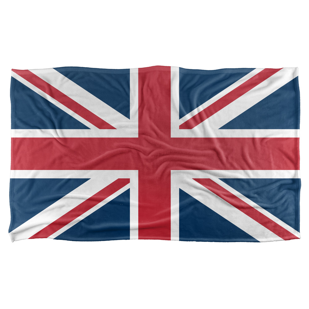 36 X 58 In. Union Jack Silky Touch Blanket, White