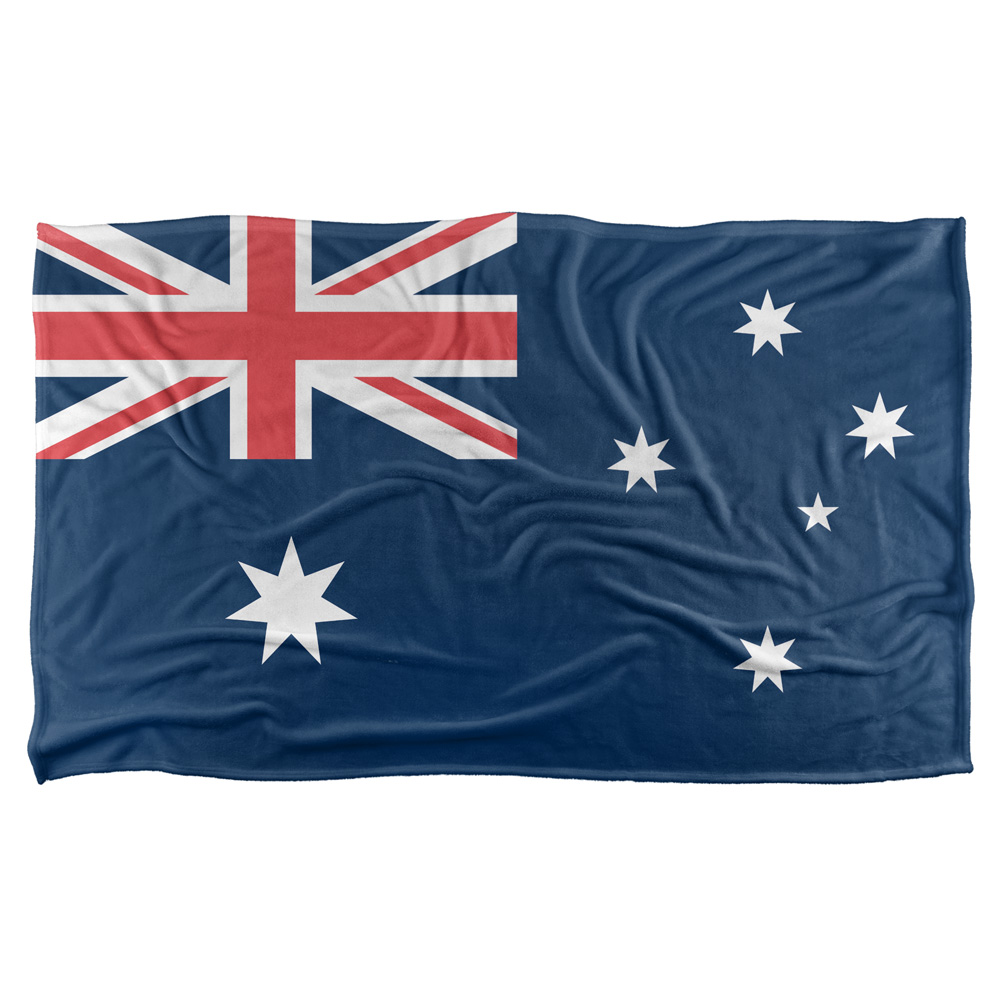 36 X 58 In. Australian Flag Silky Touch Blanket, White