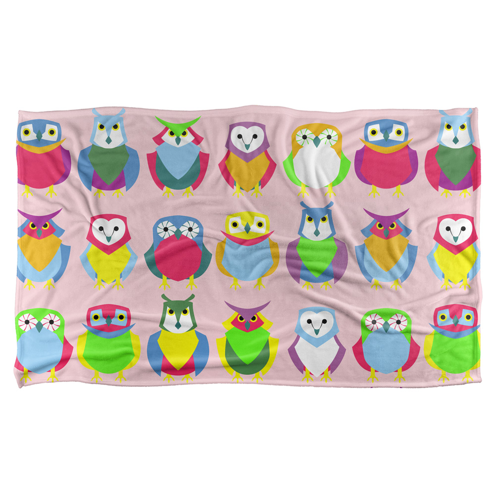 36 X 58 In. Owls Silky Touch Blanket, White