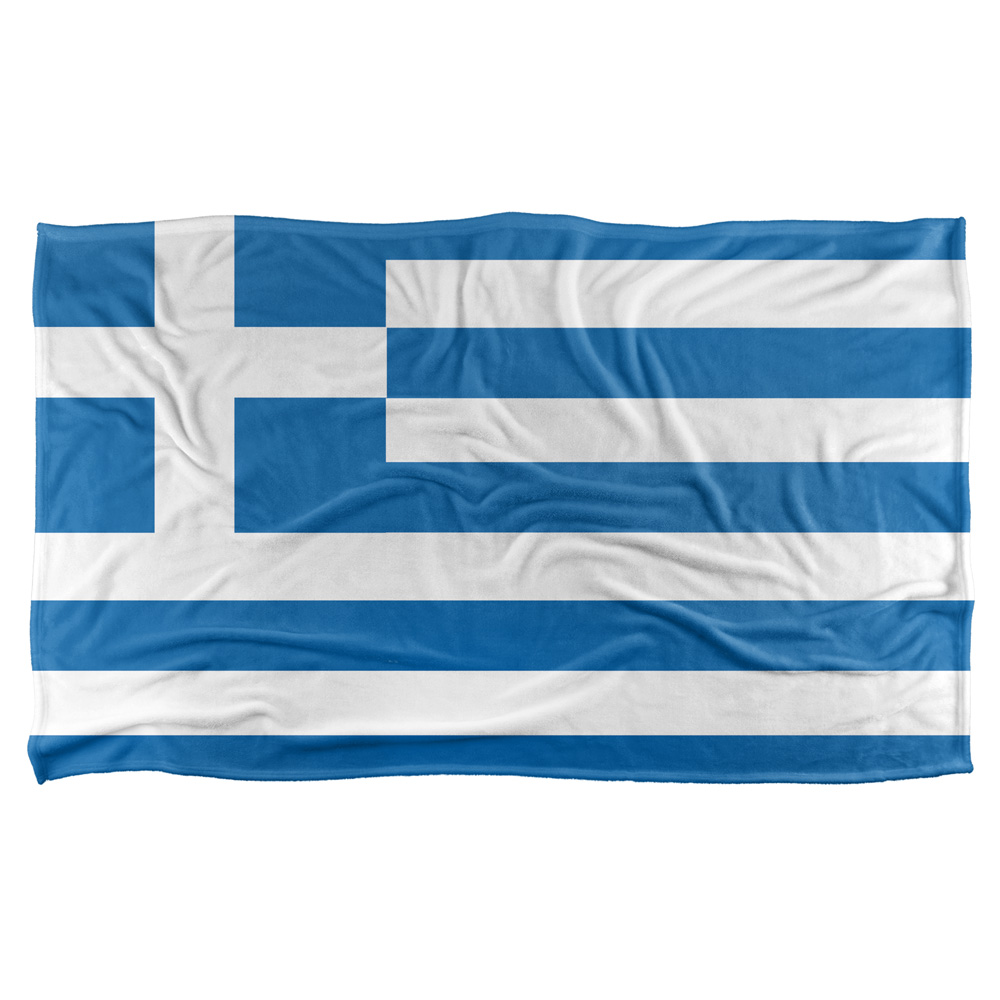 36 X 58 In. Greece Flag Silky Touch Blanket, White