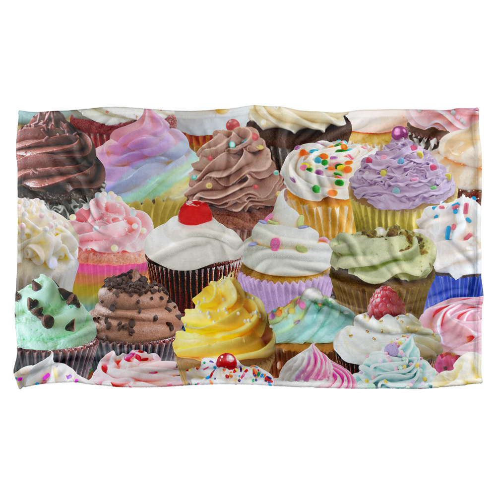 36 X 58 In. Cupcakes Silky Touch Blanket, White