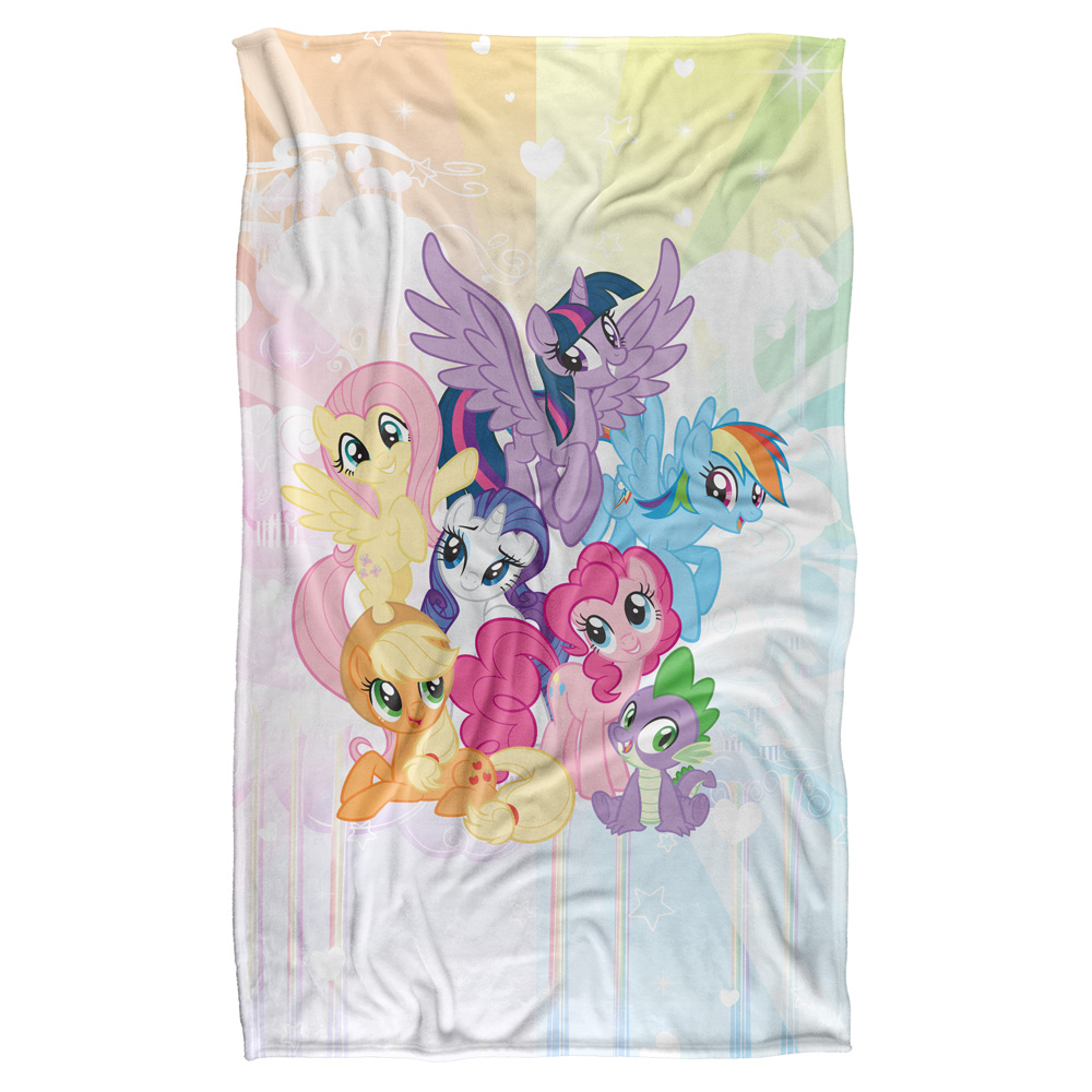 36 X 58 In. My Little Pony Tv & Pony Group Silky Touch Blanket, White