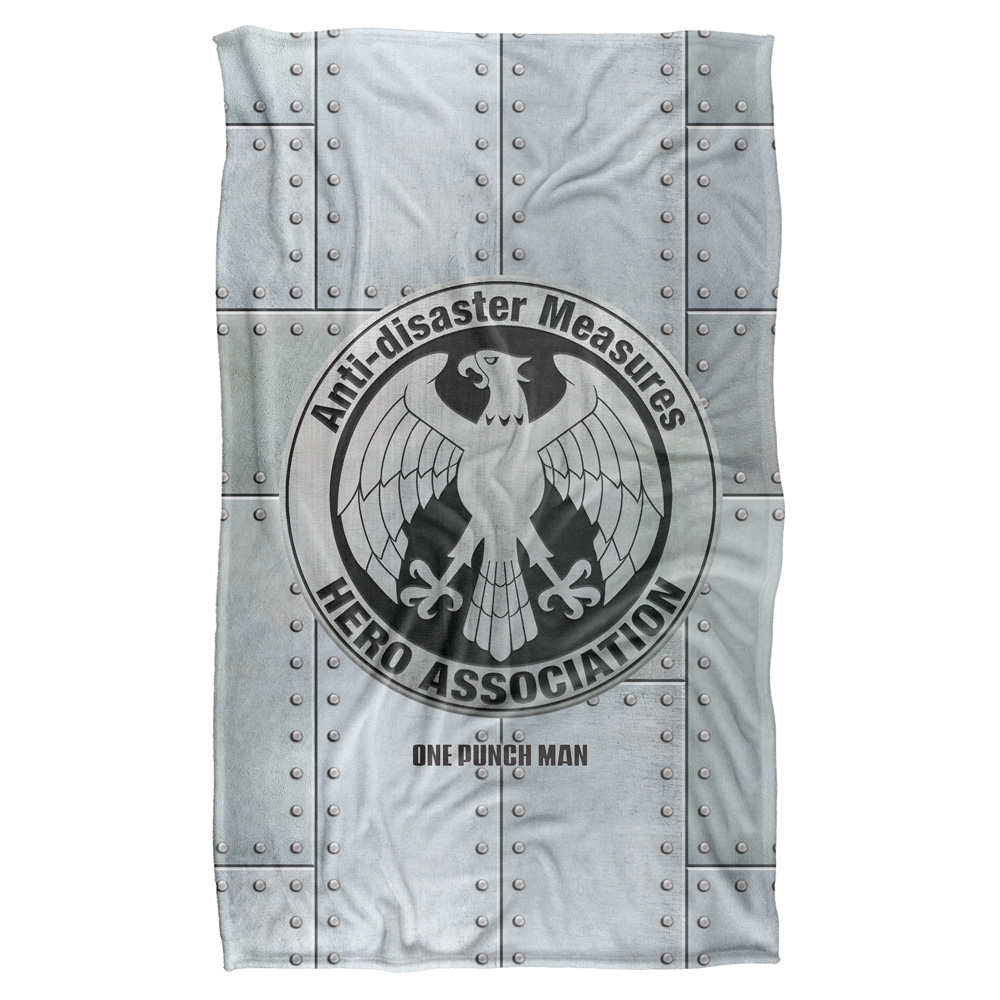 36 X 58 In. One Punch Man & Hero Association Silky Touch Blanket, White
