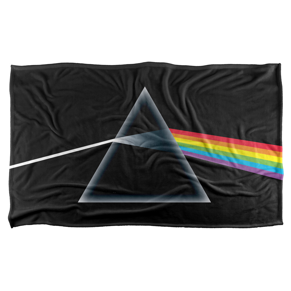 36 X 58 In. Pink Floyd & Dark Side Of The Moon Silky Touch Blanket, White