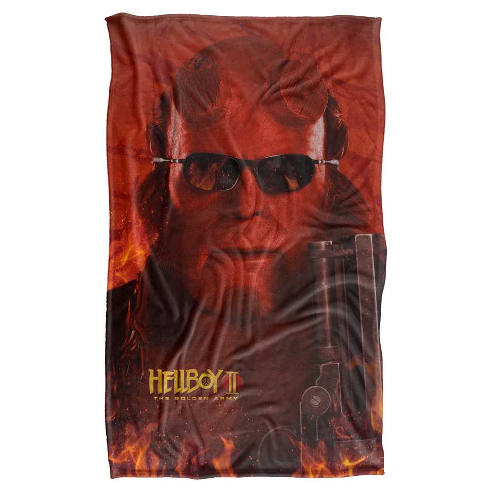 36 X 58 In. Hellboy Ii & Big Red Silky Touch Blanket, White
