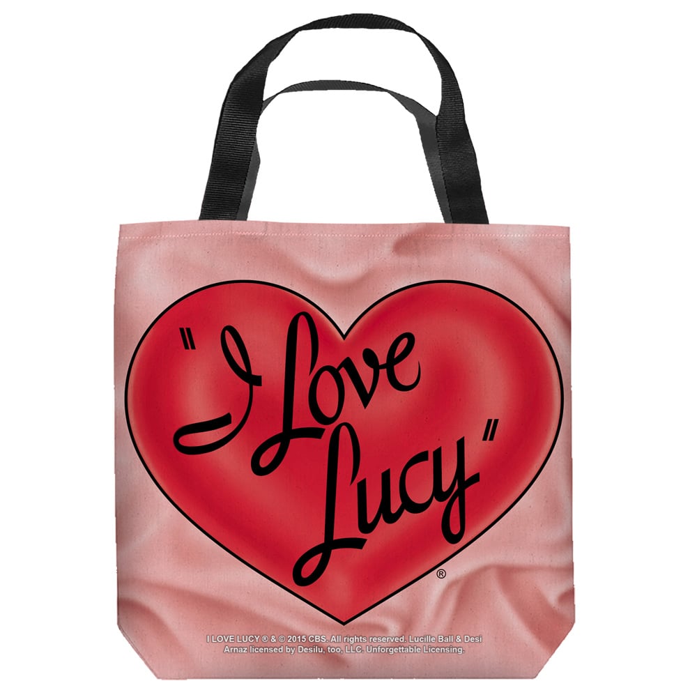 Lb251-tote1-13x13 Lucy & 3d Logo - Tote Bag, White - 13 X 13 In.