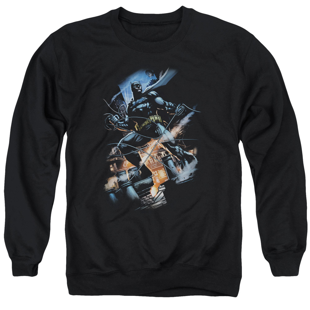 UPC 751759000031 product image for Batman & Gotham Knight Adult Crewneck Sweatshirt, Black - 3X | upcitemdb.com