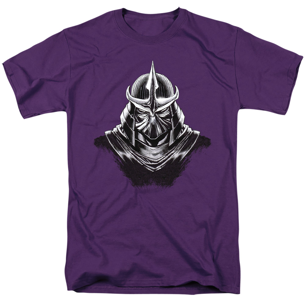 Teenage Mutant Ninja Turtles & Shredder Head Short Sleeve Adult 18-1 T-Shirt, Purple - 4X