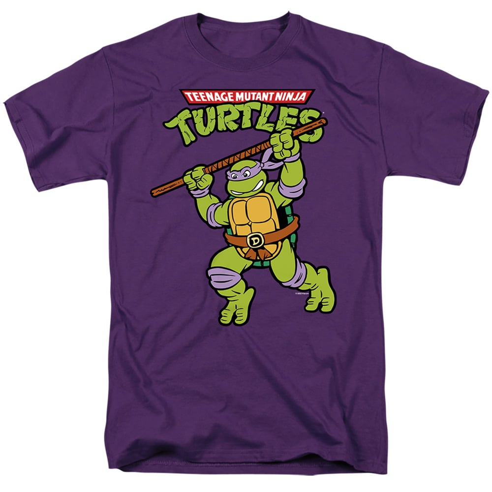 NICK581-AT-5 Teenage Mutant Ninja Turtles & Donnie Solo Short Sleeve Adult 18-1 T-Shirt, Purple - 2X