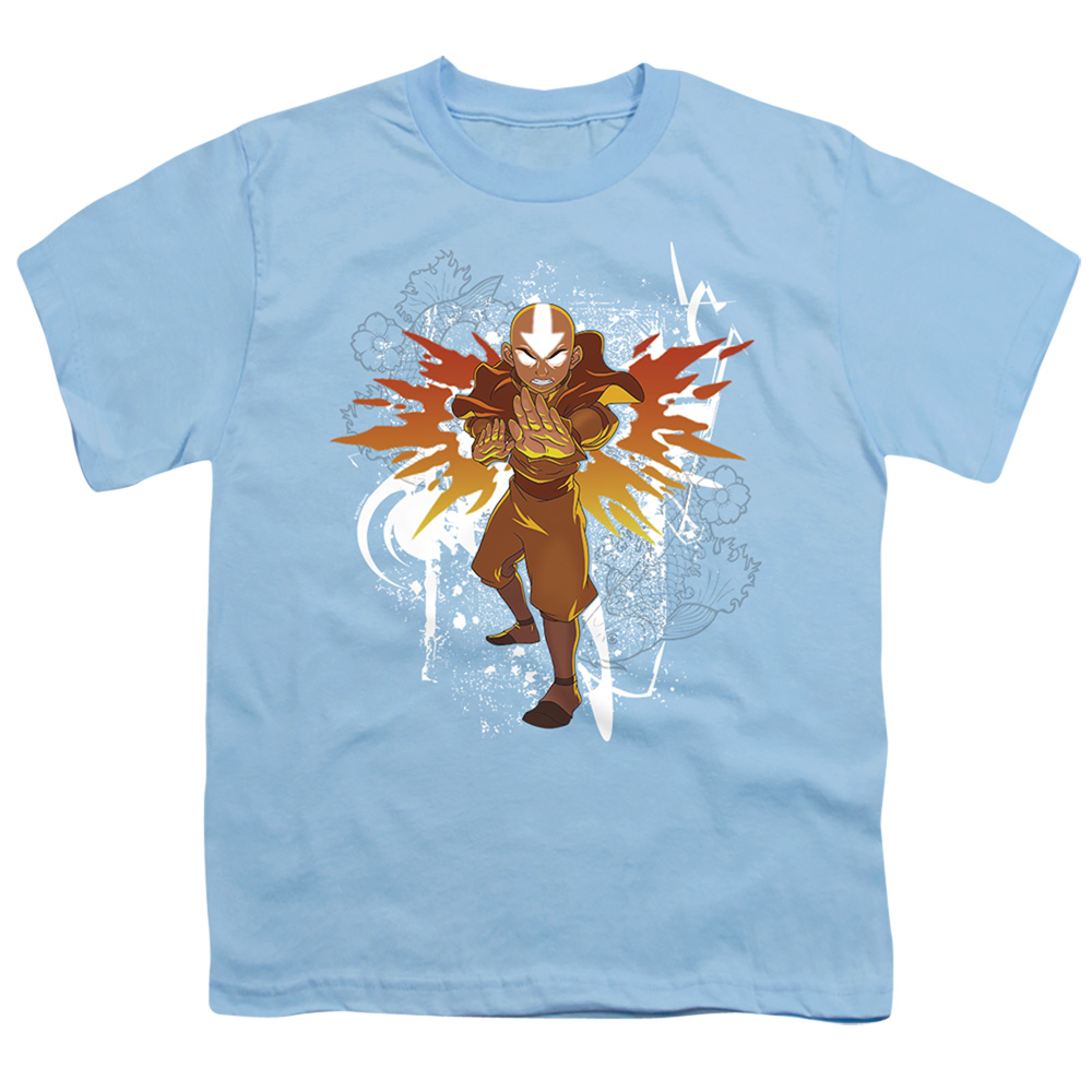 UPC 736236240254 product image for NICK501-YT-2 Avatar the Last Airbender & Flower & Fish Aang Short Sleeve Youth 1 | upcitemdb.com