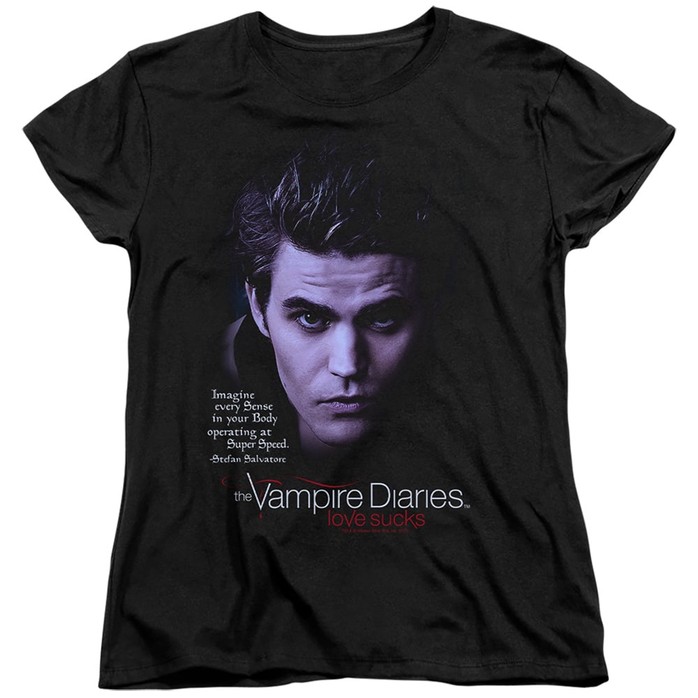 UPC 736236259300 product image for WBT525-WT-5 Vampire Diaries & Sense Your Body Short Sleeve Women T-Shirt, Bl | upcitemdb.com