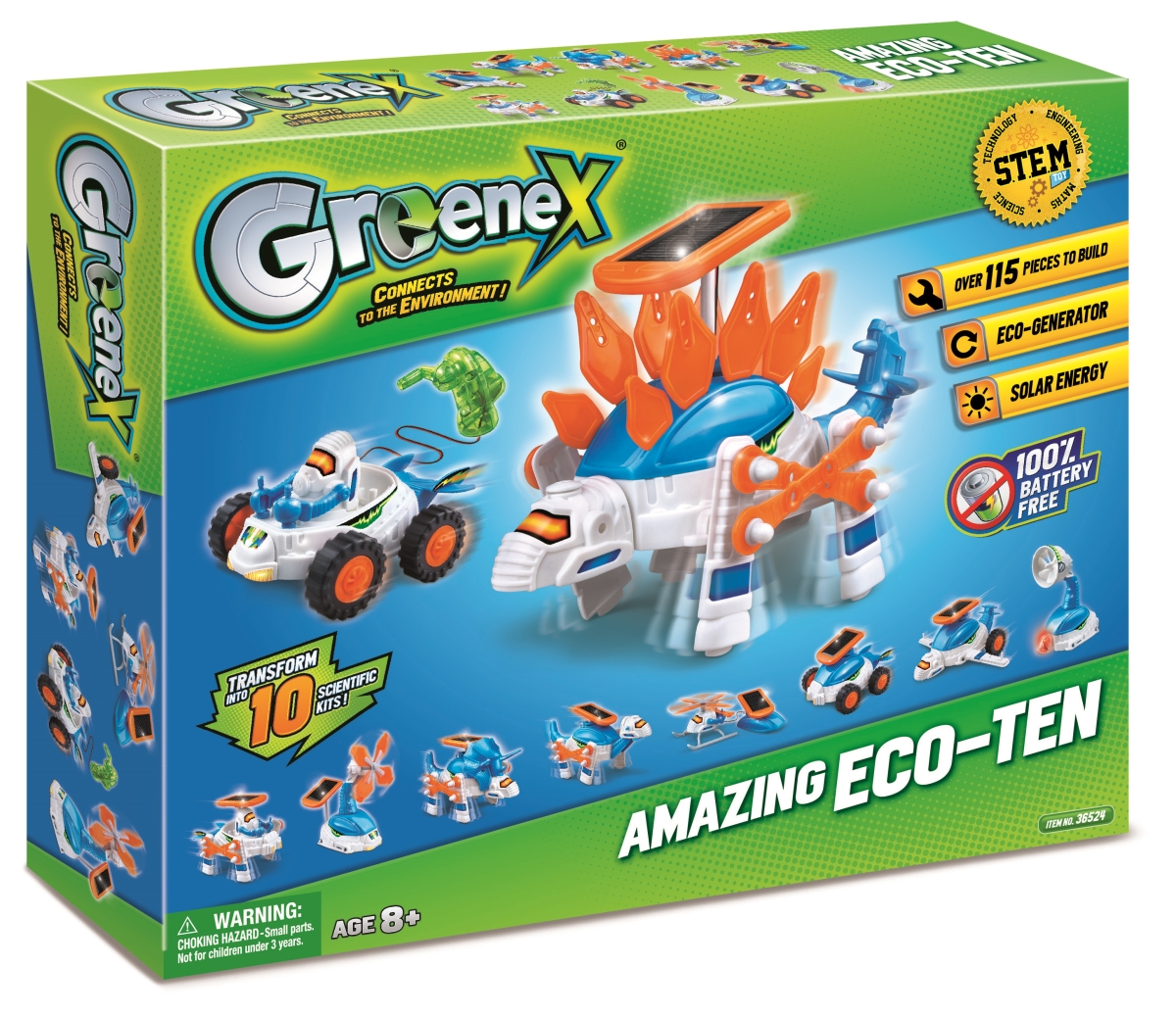 36524 Amazing Eco 10 Solar Energy Science Kit For 8 & Up Years Old