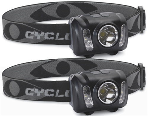 Cyc-hl210-2pk 210 Lumen Led Headlamp With Adjustable Headband - Pack Of 2
