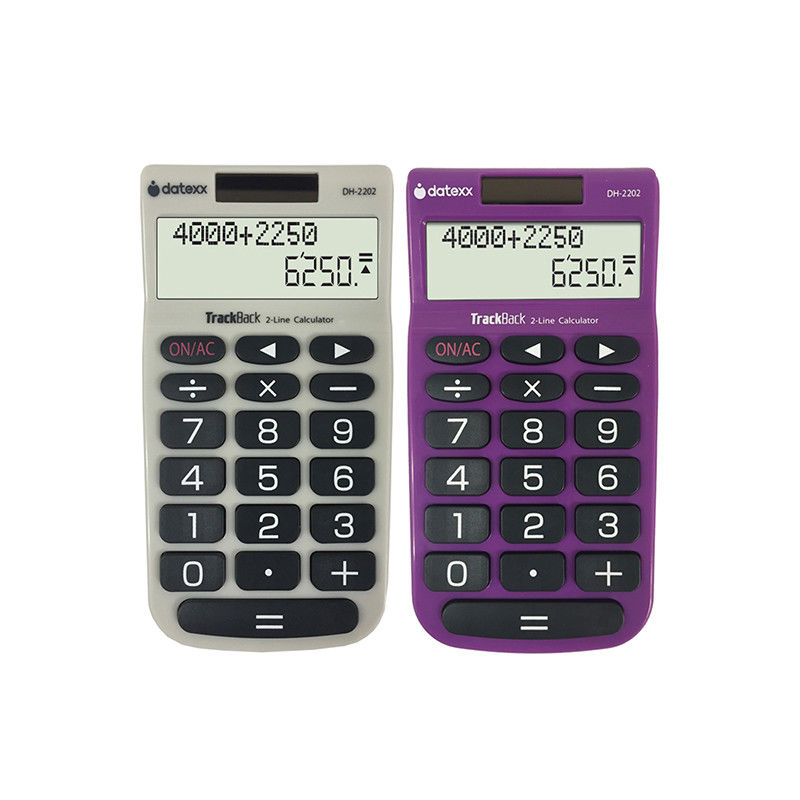 Dh-2202x2 2-line Track Back Handheld Calculator - Set Of 2