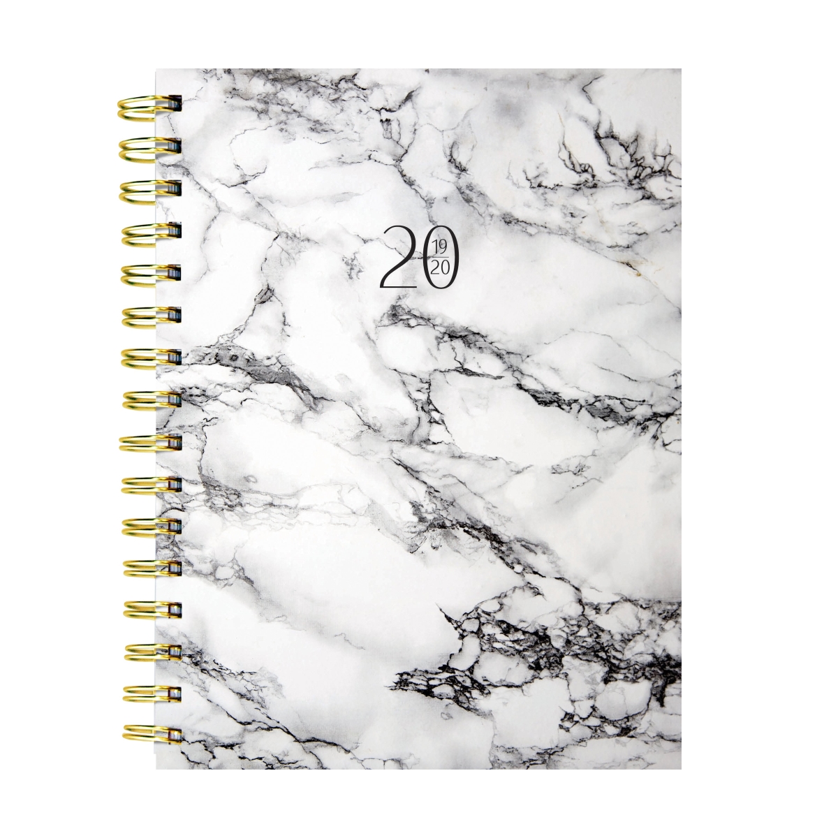 20-9241a July 2019 - June 2020 Marble Medium Daily Weekly Monthly Planner