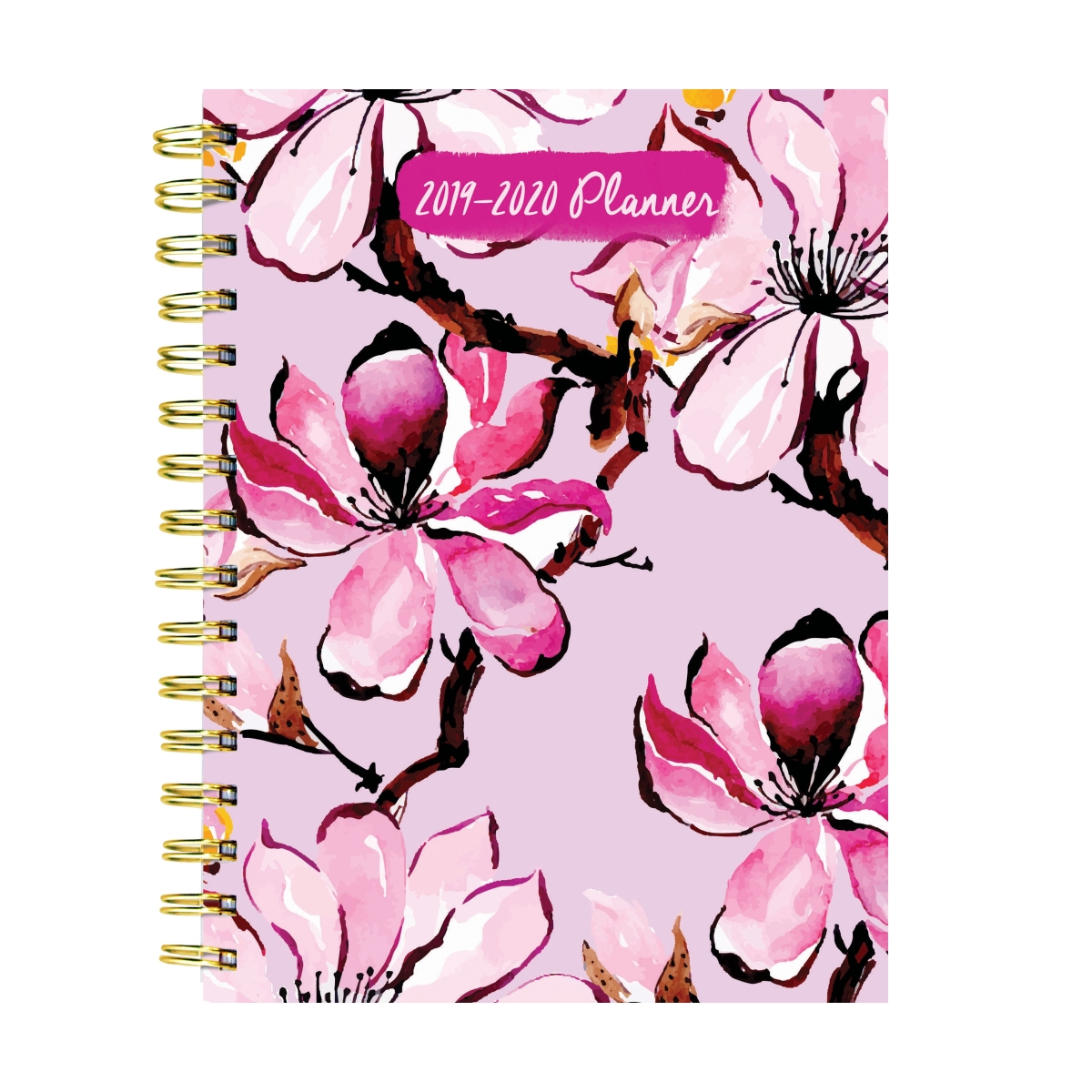 20-9225a July 2019 - June 2020 Pink Petals Medium Daily Weekly Monthly Planner