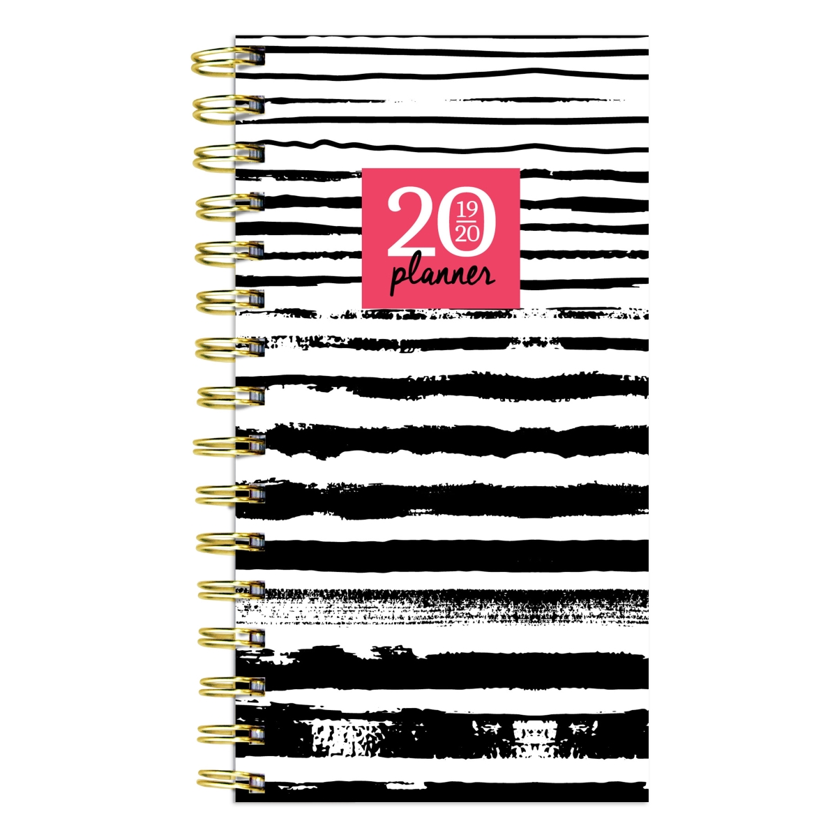20-7713a July 2019 - June 2020 Painted Stripes Small Daily Weekly Monthly Planner