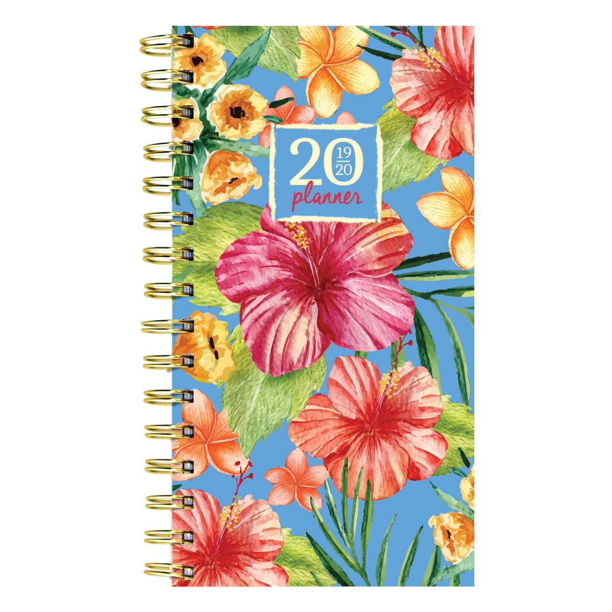 20-7599a July 2019 - June 2020 Tropic Florals Small Daily Weekly Monthly Planner