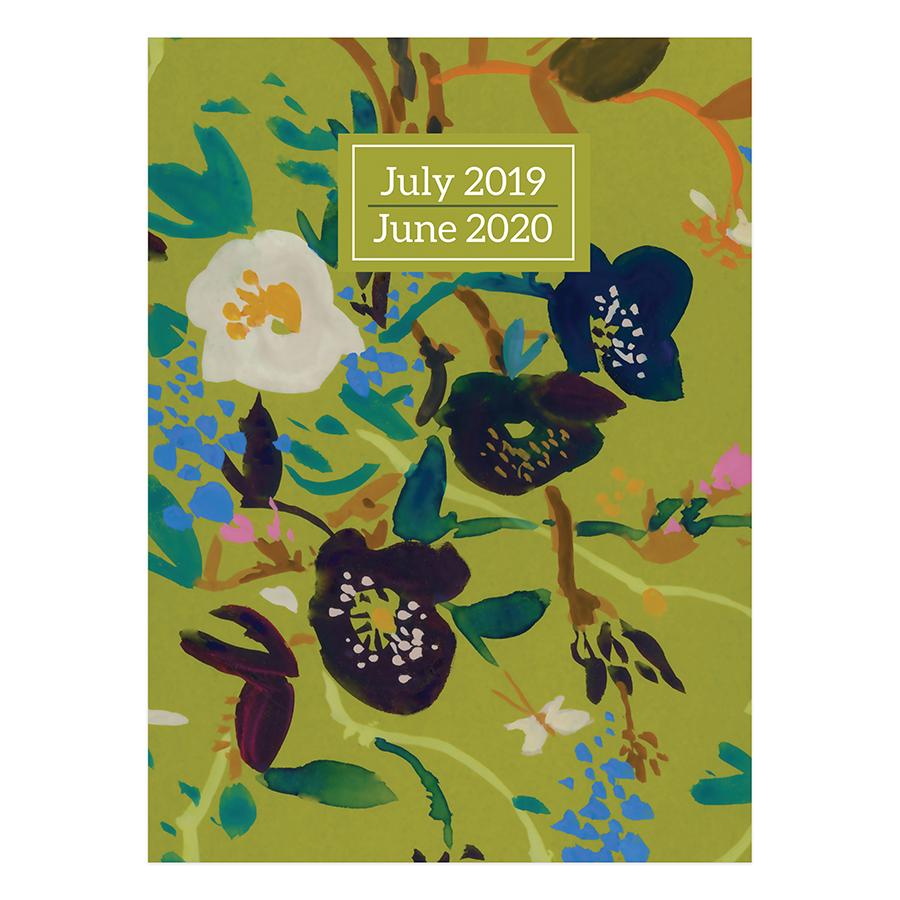 20-4099a July 2019 - June 2020 Floral Blooms Medium Monthly Planner